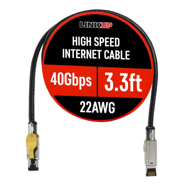 LINKUP Cat 8 Ethernet Cable | Long Internet Cord | High Speed LAN Connection | RJ45 connectors | Use with Cat 5/ Cat 6/ Cat 7 | Optimal for Gaming - Image 1